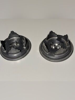 Pair of Vintage Pewter Pillar Candle Holders